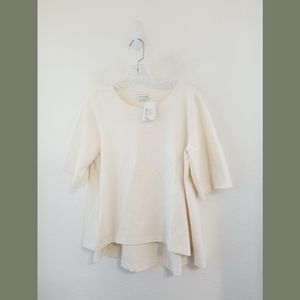 Club Monaco NWT Cream SS Swing Tee Medium